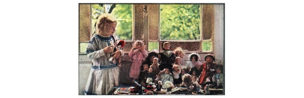 Filha do Louis Lumière e suas bonecas, 1913