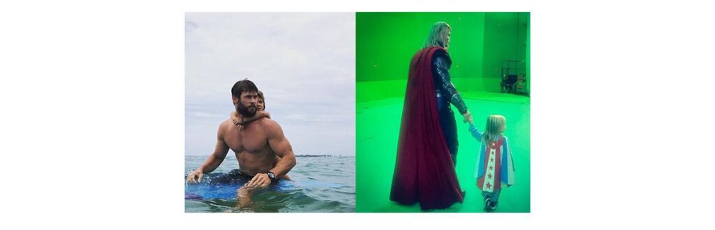 Chris Hemsworth com filho