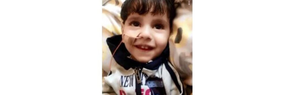 O menino tem 2 anos hoje