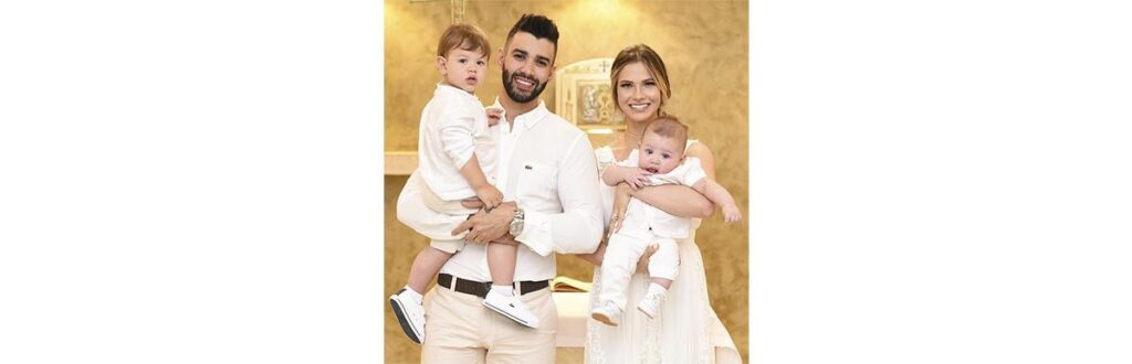 Andressa Suita e Gusttavo Lima são pais de Samuel e Gabriel