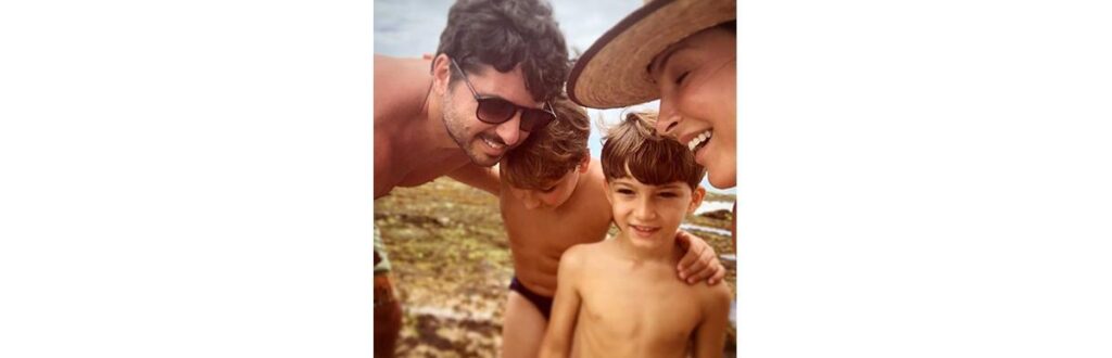 O casal já tem dois filhos, Davi e Rafael