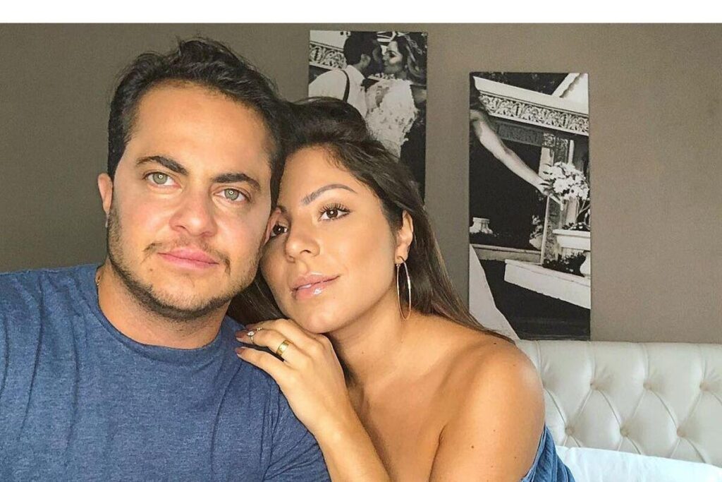 Os dois no ensaio de fotos
