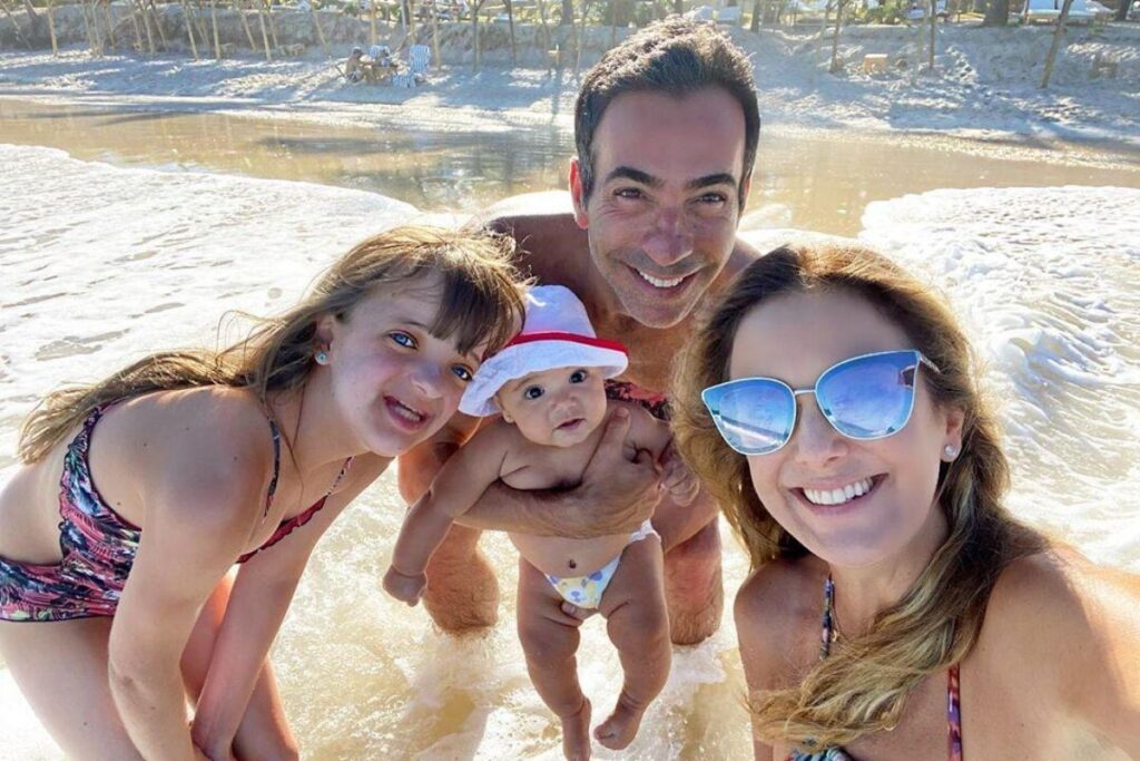 A família está aproveitando muito as férias