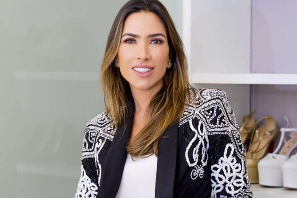 Patricia aparece ao lado dos filhos e do marido