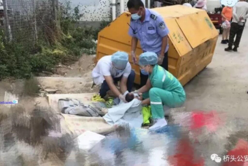As câmeras de segurança registraram o pai com a filha no colo