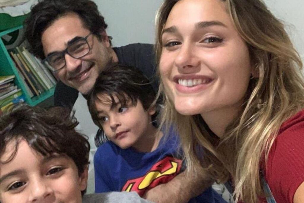Sasha, Mikael e David, filhos de Luciano Szafir