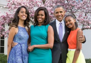Barack Obama com a família