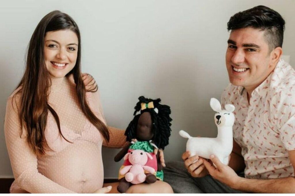 Patricia Cardoso está grávida de 9 meses da primeira filha do casal