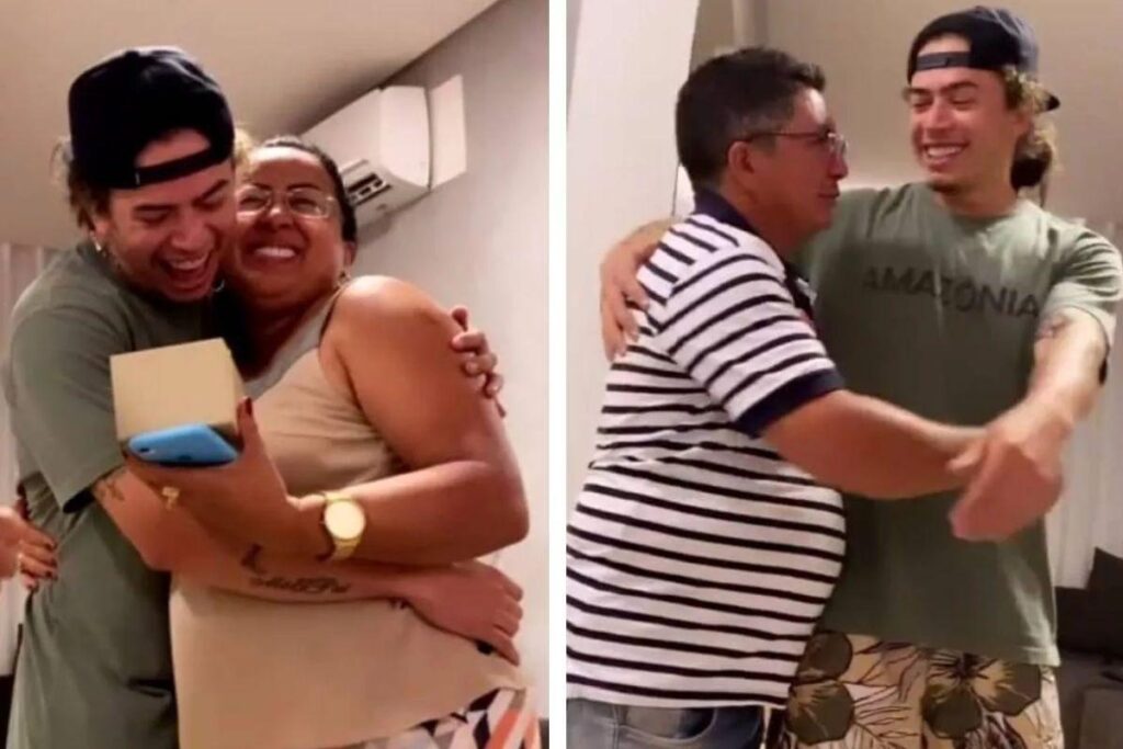 Whindersson Nunes com os pais