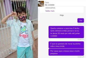 Menino que negociou casa por R$50 na OLX ganha mais de 200 mil e realiza sonho