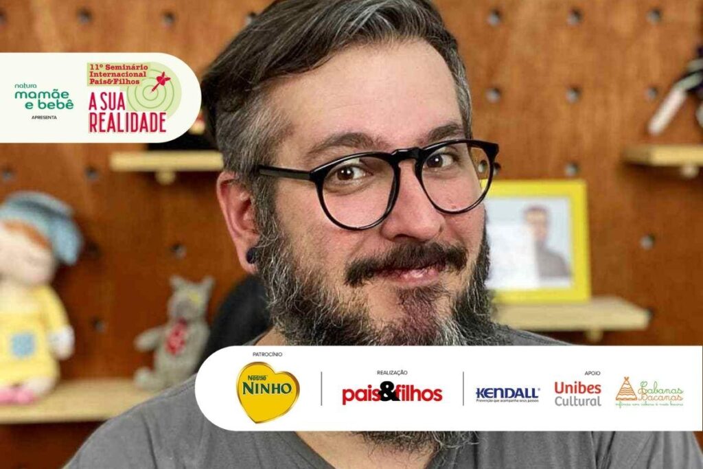 Thiago Queiroz, é pai de Dante, Gael, Maya e Cora, embaixador e colunista da Pais&Filhos