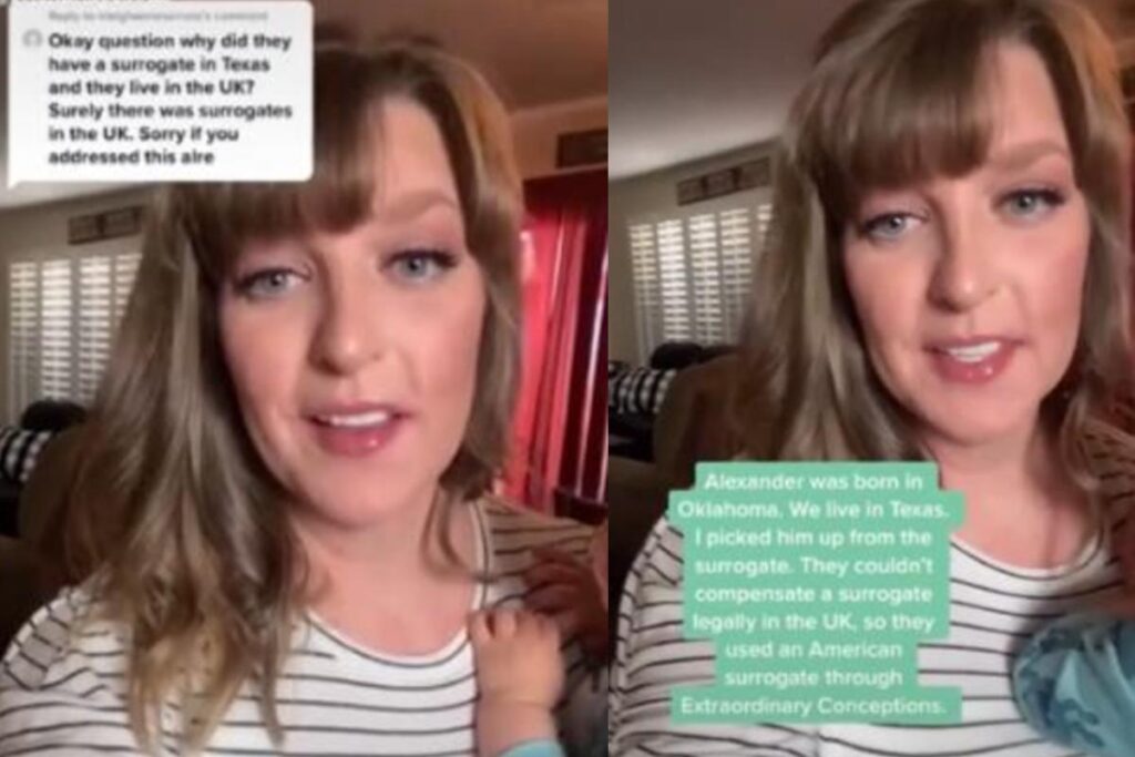 Kristie conta em vídeo no TikTok que cuida de Alexander enquanto seus pais estão fora do país