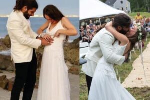Kelly escreveu uma mensagem em braile no vestido de noiva para Antony