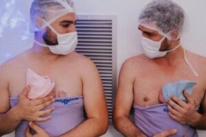 Graças a prima de Gustavo os gêmeos nasceram com o gene da família