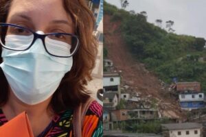 A professora foi vista no banco antes de desaparecer na chuva em Petrópolis