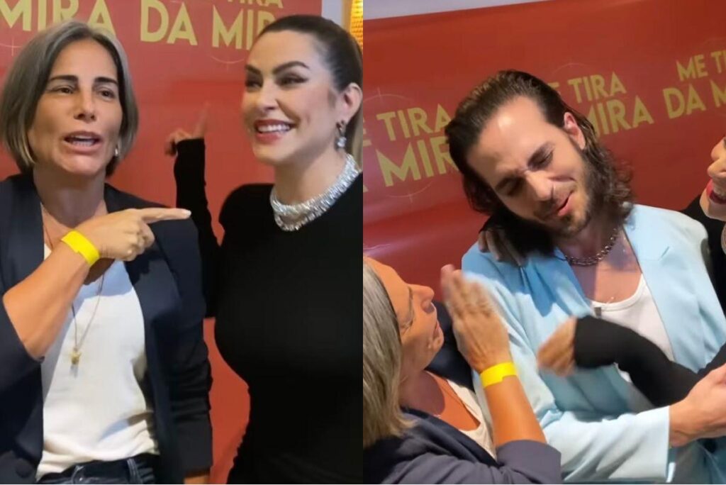 Cleo Pires ao lado da mãe, Glória Pires e do irmão, Fiuk