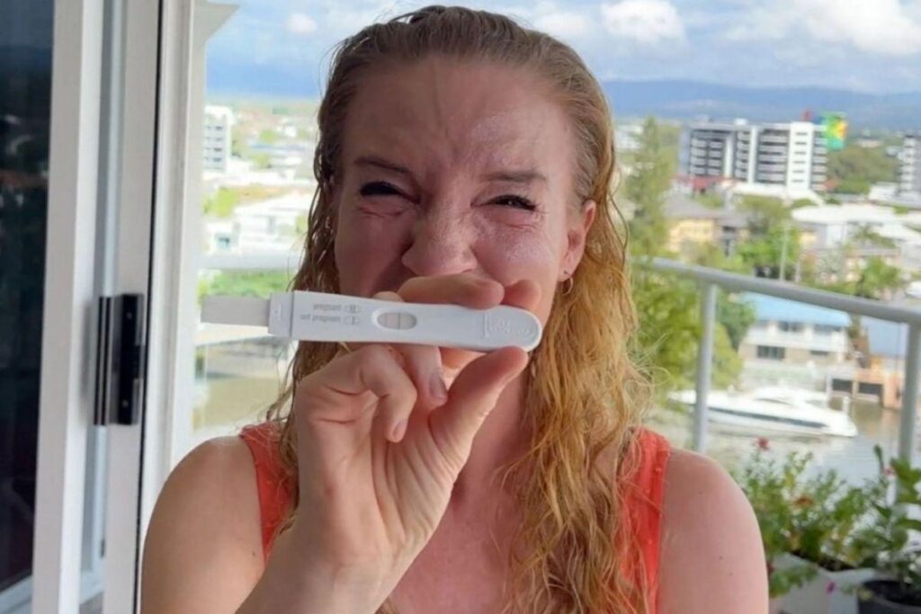 A mulher realizou o sonho de ter dois filhos