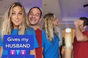 A mulher que aceitou a relação a três engravidou, e, o casal ficou feliz com a notícia