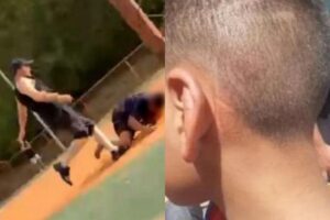 O adolescente foi agredido pelo vizinho após assobiar