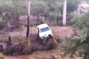 A enxurrada deixou estrago em Itajaí