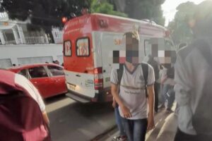 O Samu (Serviço de Atendimento Móvel de Urgência) prestou socorro aos alunos que apresentavam sintomas de crise de ansiedade