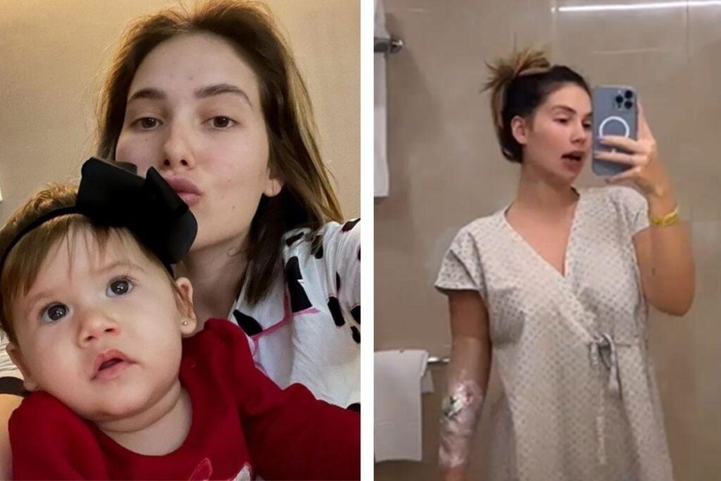 Maria Alice visita Virginia no hospital