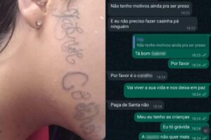 A mãe mostrou as mensagens que trocou com o ex-namorado da filha