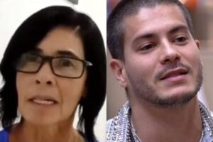 Arthur Aguiar com a mãe