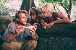 Ariana Richards como Lex Murphy e Joseph Mazello como Tim Murphy