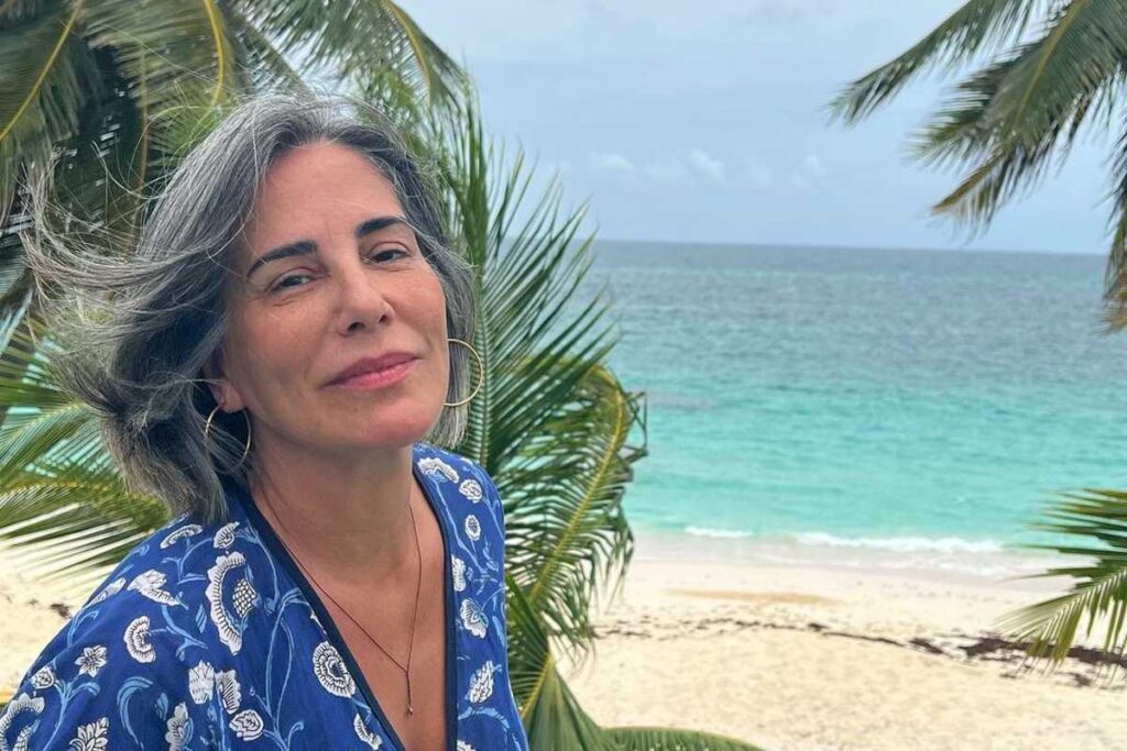 Gloria Pires em Bahamas com a família