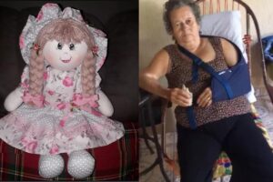 Artesã produz bonecas para pagar o tratamento do filho e atualmente também precisa de renda para auxiliar os gastos da fratura do ombro da mãe