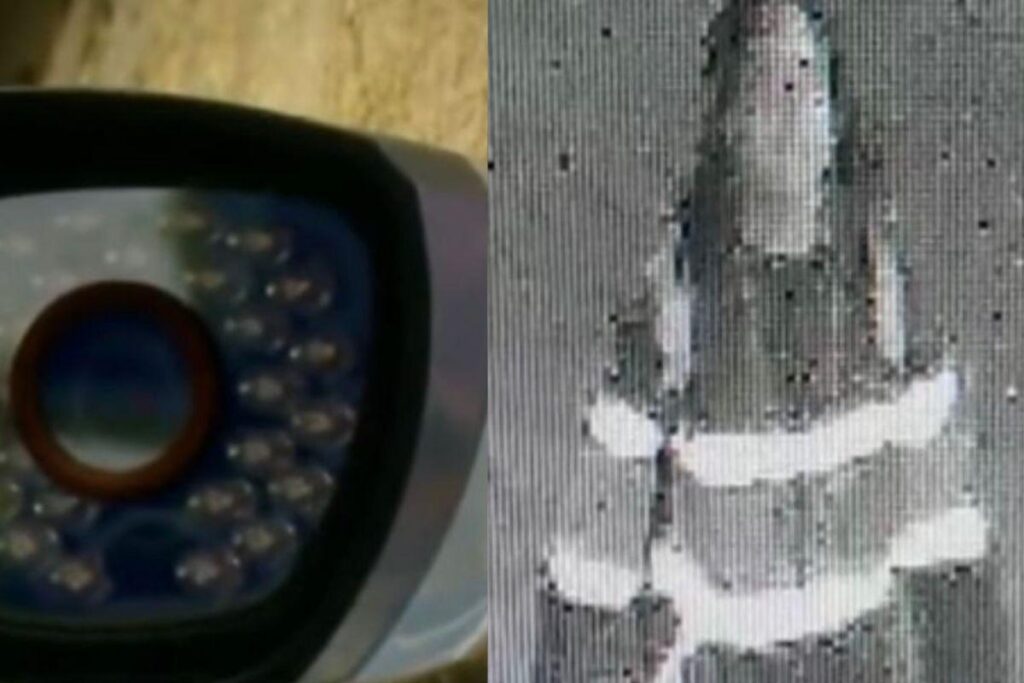 Último registro da garota, capturado pela câmera de segurança