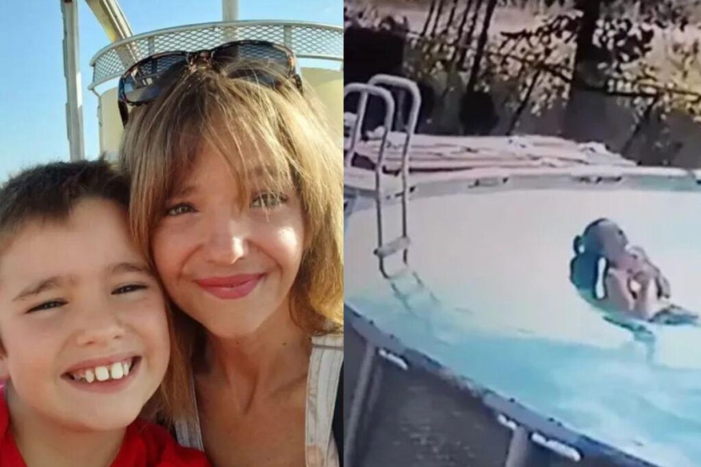 Menino de 10 anos salva mãe que sofreu convulsão enquanto nadava em piscina