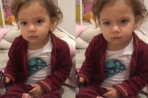 Gabriella junto da sobrinha que acabou repercutindo nas redes, Duda
