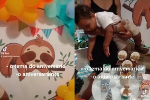 Criança com cabeça presa