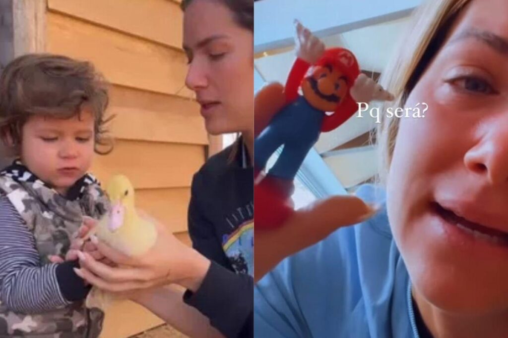 A atriz caiu na gargalhada ao contar sobre comparação que Zyan fez entre o pai e o personagem de video-game