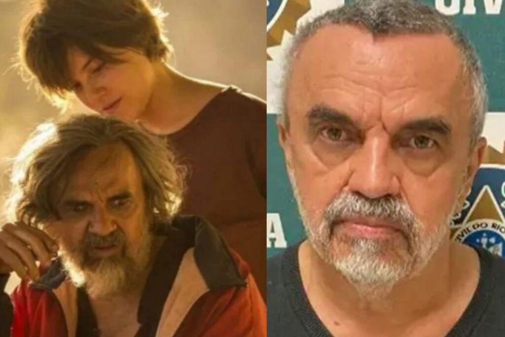 Alice e Jose durante gravação da novela