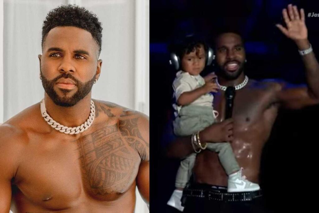 Jason Derulo levou o filho de 1 ano ao palco no Rock in Rio