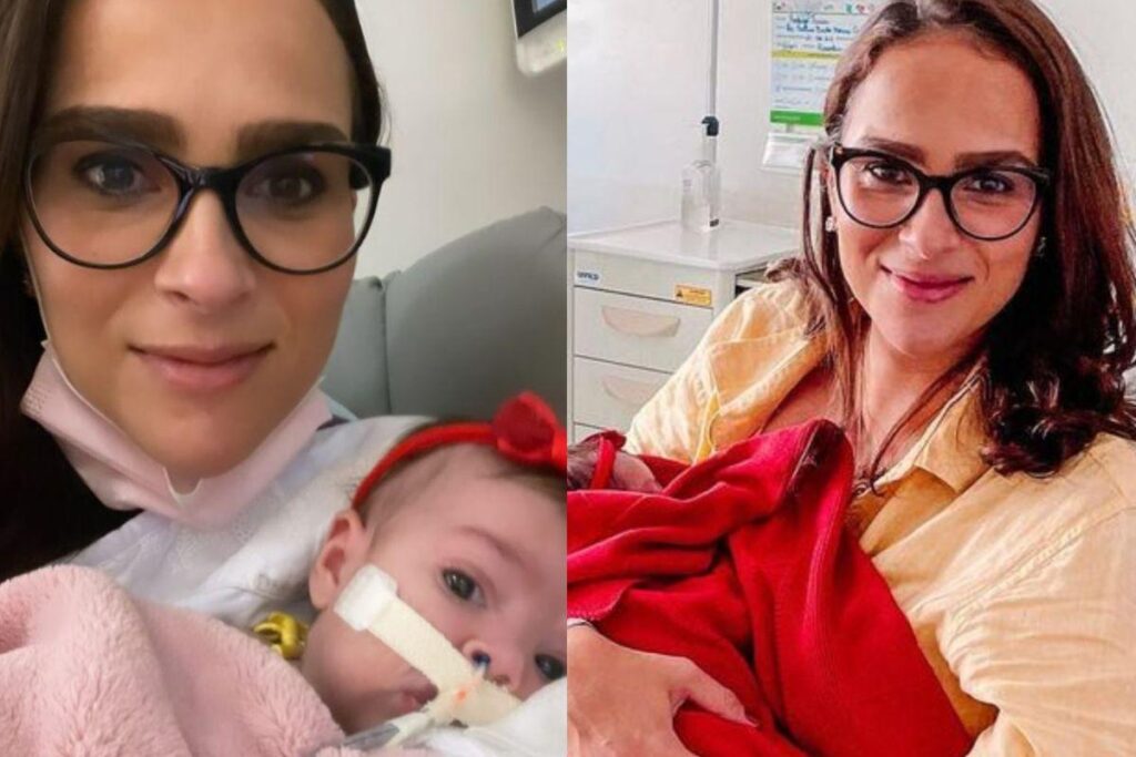 Maria Guilhermina, filha de Juliano e Leticia Cazarré, está melhorando durante internação