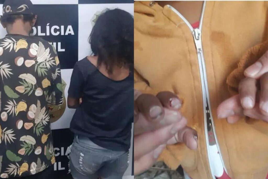A criança foi achada pelo Conselho Tutelar com ferimentos pelo corpo ( Foto: Reprodução/Polícia Civil)