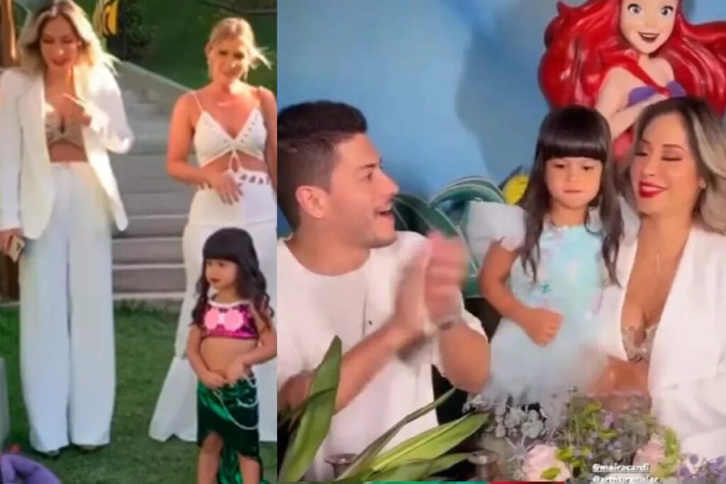 Maíra mostrou a festa da filha