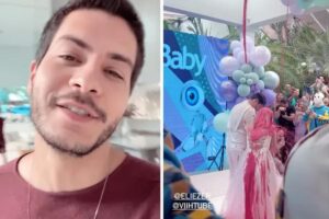 Arthur Aguiar nega ter estragado chá revelação de Viih Tube e Eli