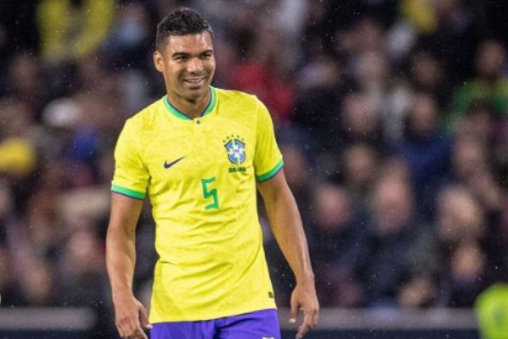 Casemiro marca gol na disputa contra Suiça na Copa do Mundo 2022