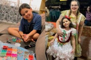 Algumas das pulseiras confeccionadas por Pietra