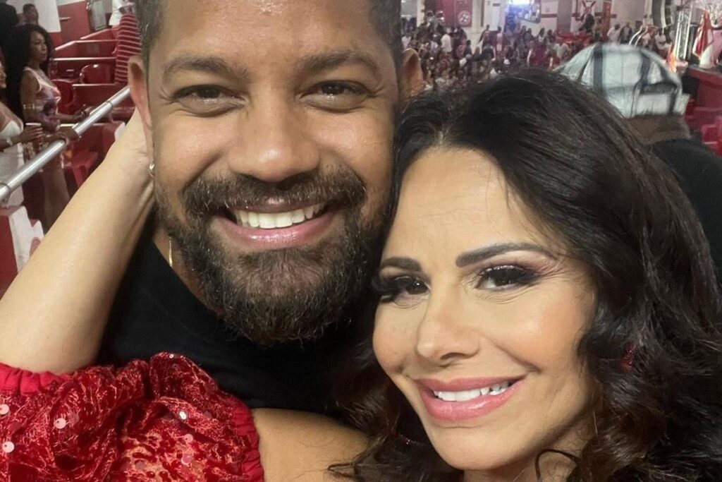 Viviane Araújo e o marido, Guilherme Militão, se tornaram pais pela primeira vez neste ano