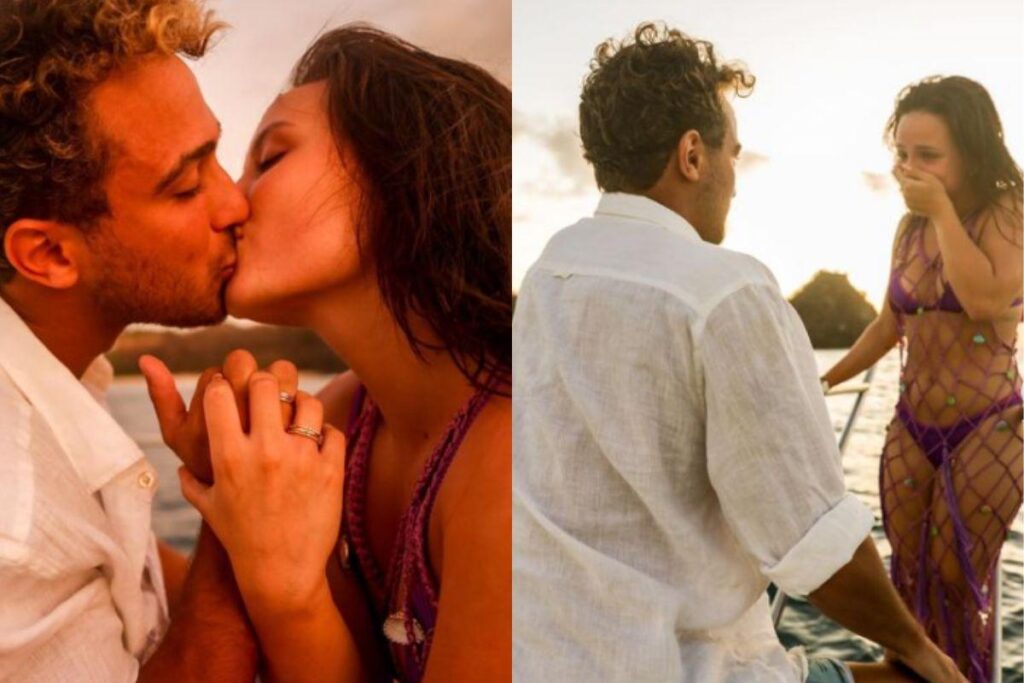 O casal anunciou o noivado através das redes
