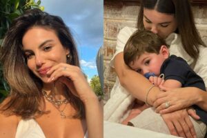 Atriz Sthefany Brito com o filho Enrico