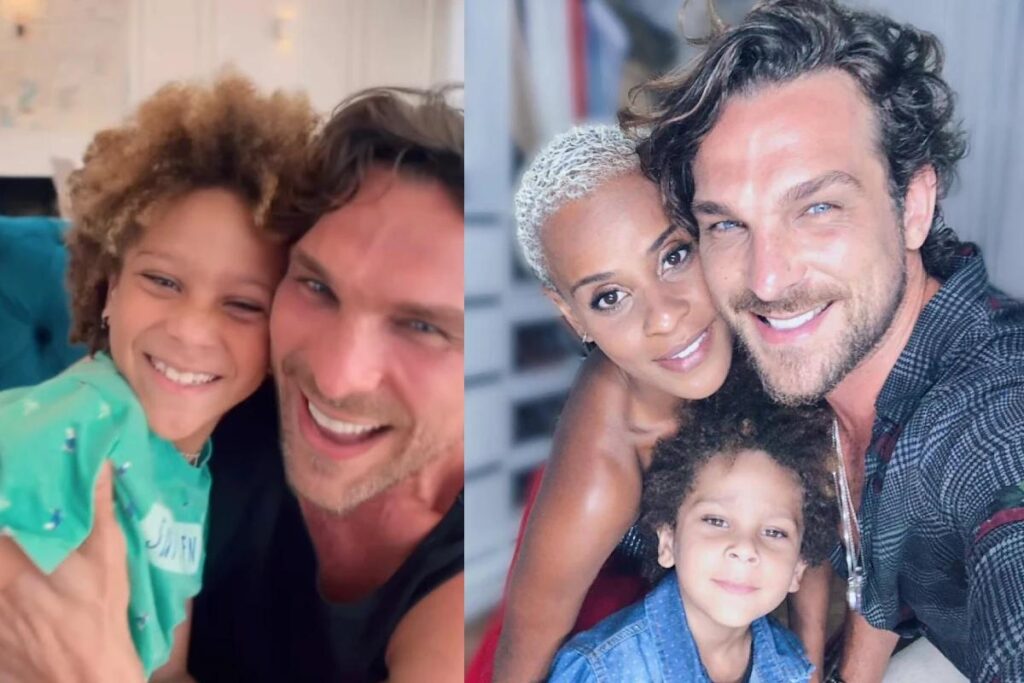 BBB23: Ao lado do filho, Igor Rickli, marido de Aline Wirley, se emociona: “Já é nossa campeã”