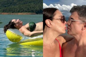 Jarbas Homem de Mello mostra momento romântico com Claudia Raia em dia de piscina