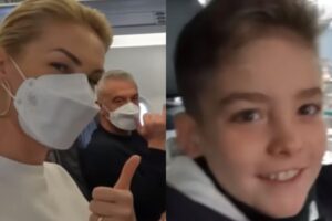 Ana Hickmann ao lado da família